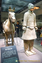 Front View of a Cavalryman With His Saddled War Horse