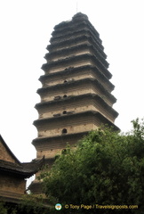 43-metre high Small Wild Goose Pagoda
