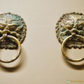 Tang Dynasty Gilded Bronze Ring-holder Mask