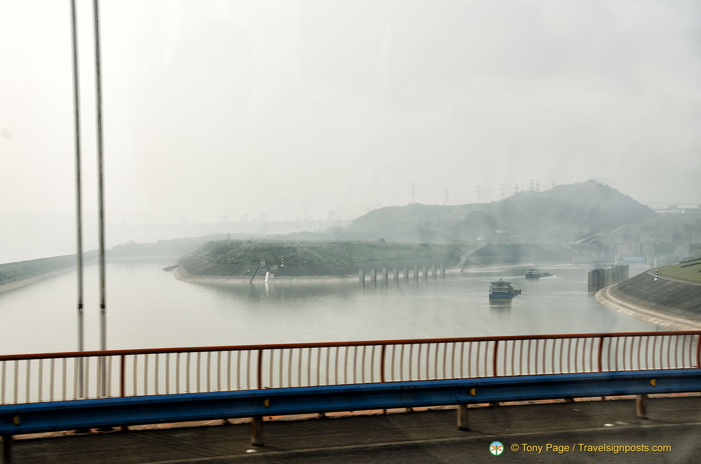 The Three Gorges Dam in Smog