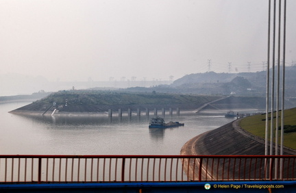 Smog-covered View of the Three Gorges Dam