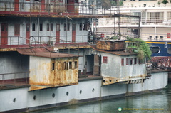 A Rusted-looking Boat at the Three Gorges Dam 