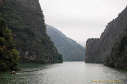 Vertical Limestone Cliffs along Shennong Stream