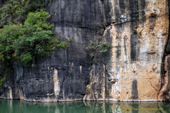 Different Coloured Cliff-face