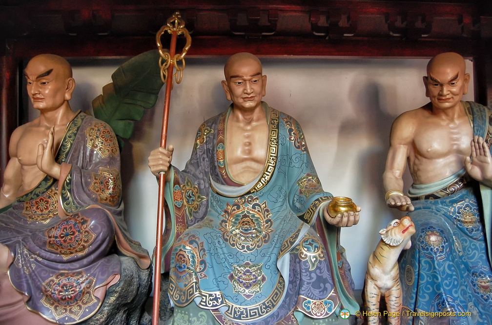 Statues of Three Disciples of Buddha