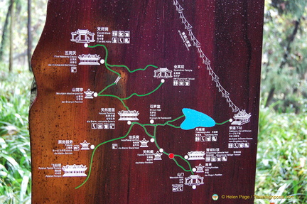 Map of Mt Qingcheng Scenic Area