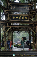 Tony under the Mt Qingcheng Archway