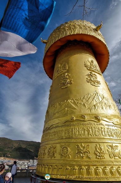 Magnificent View of Dafo Temple Prayer Wheel