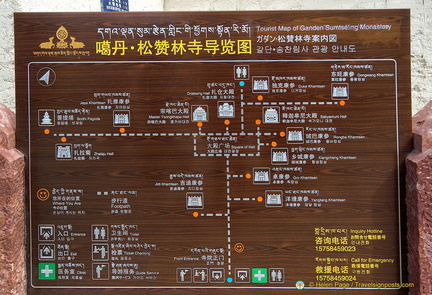 Tourist Map of Ganden Sumtseling Monastery